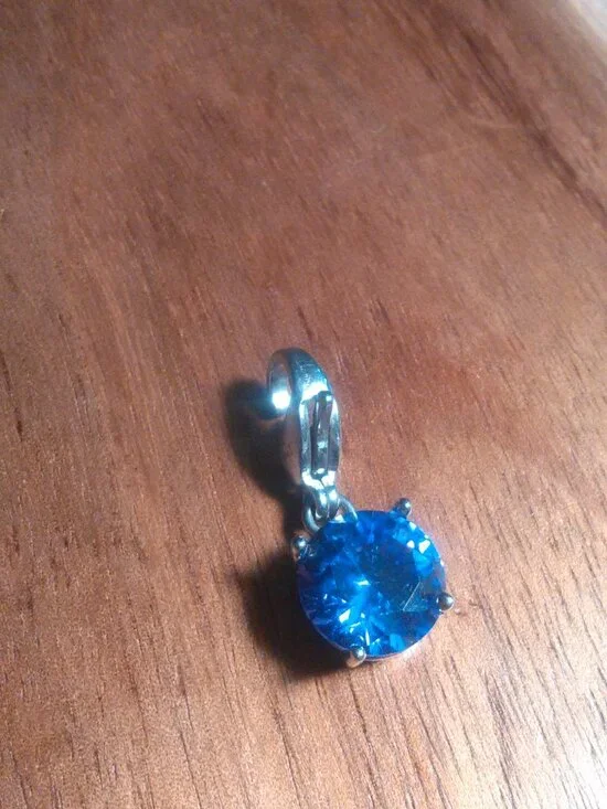 Multi-Faceted Purple Crystal Stainless Steel Charm - Picture 1 of 14